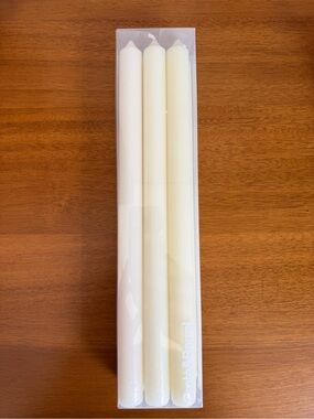 Crate & Barrel Ivory Tapered Candles